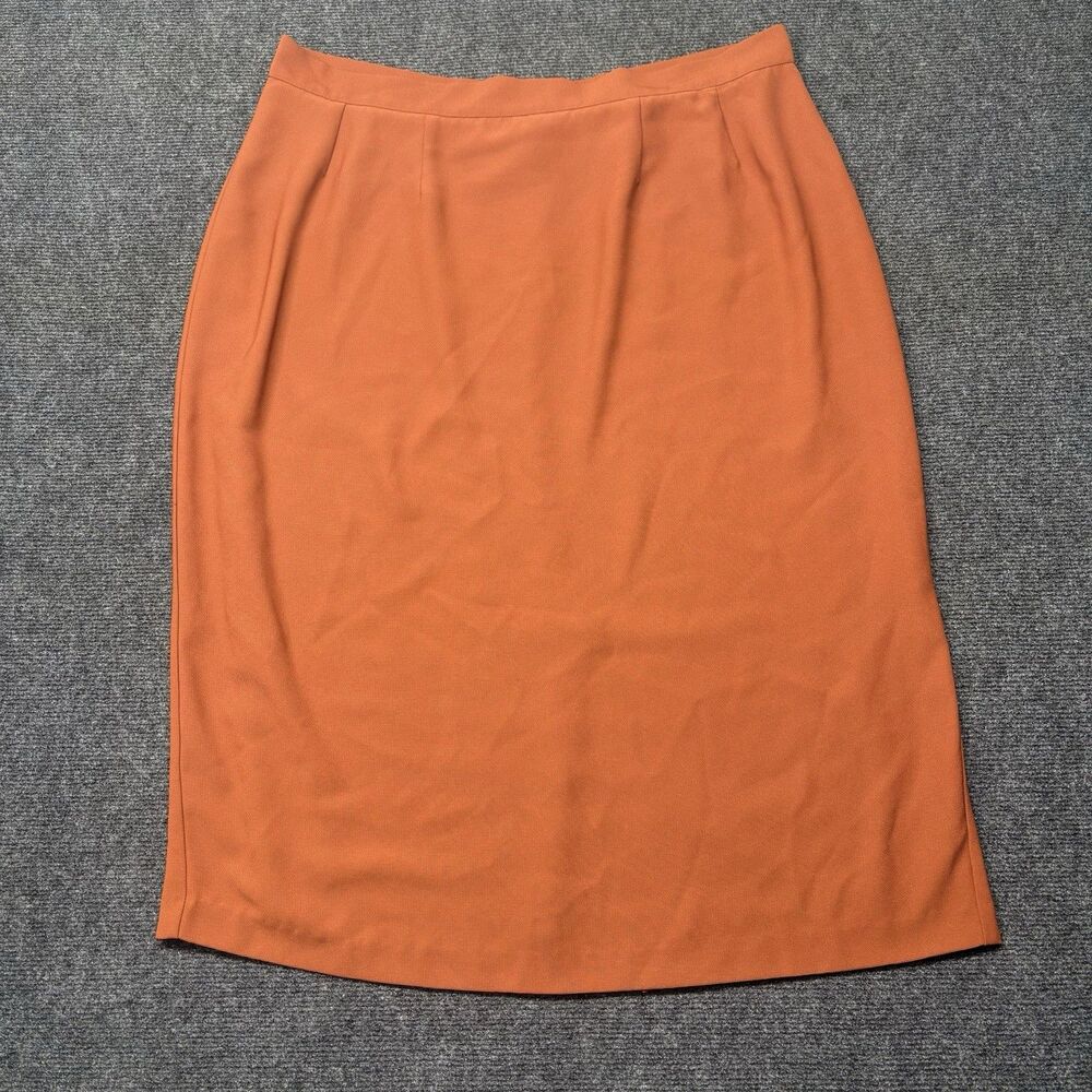 Ellen Figg Woman Skirt Plus Size 22W Burnt Orange Terracotta Straight Midi - Picture 1 of 9